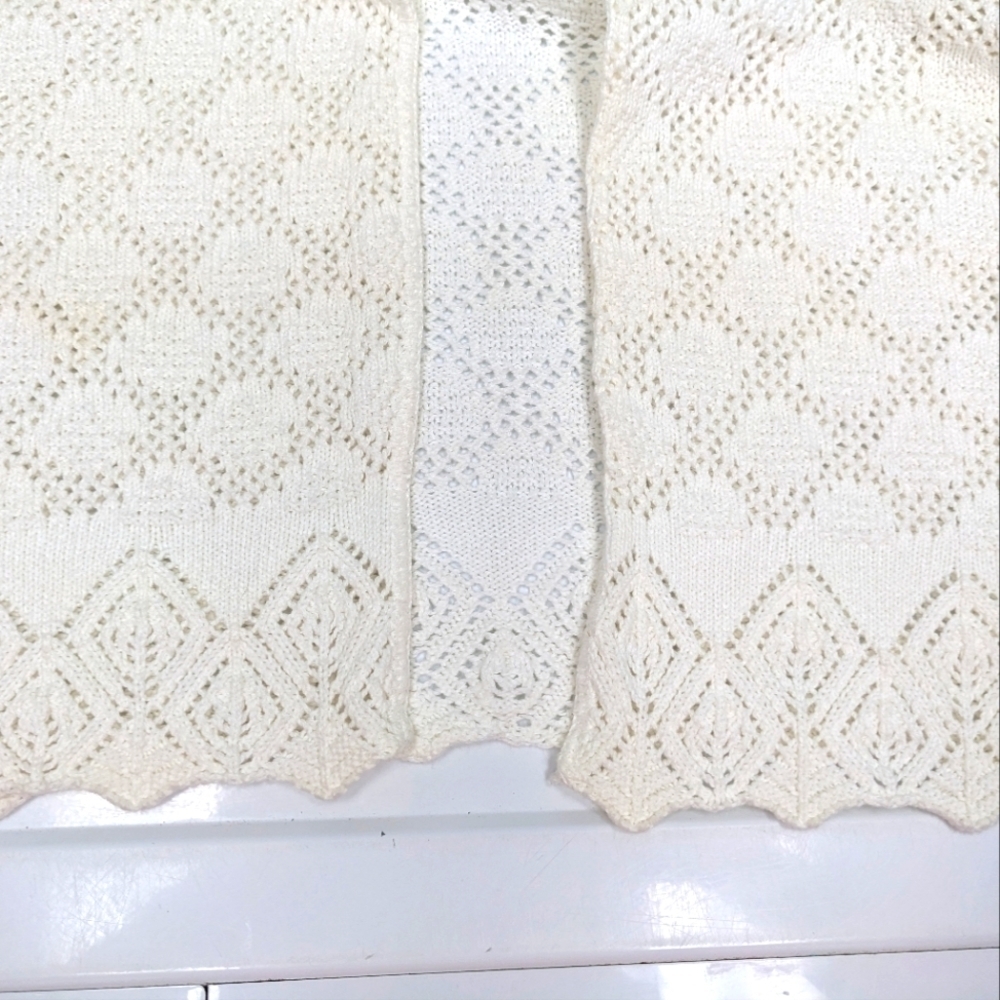 Boho women's crochet vest size M - Picture 5 of 6